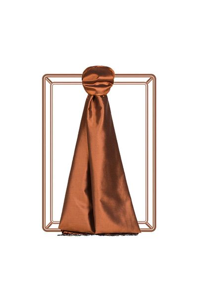 ipekevi İpekevi Single Sided Silk Shawl - New Copper