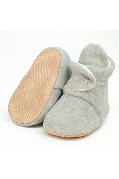 Ella Bonna Rutschfeste Sohle, mit Bio-Baumwolle gefüttert, schweißfest, kältebeständig, Ella Bonna Basic Grey Slippers