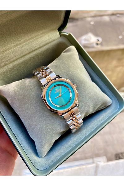 Reward Steel Silver Cord Turquoise Dial Waterproof Women's Wristwatch