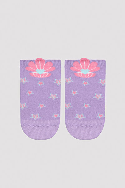 Penti Светлорозови ботуши от 3 части за момиче, чорапи с морски раковини