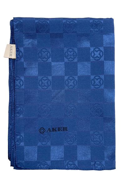 Aker Σάλι Monogram Checkerboard - Τζιν Μπλε 923