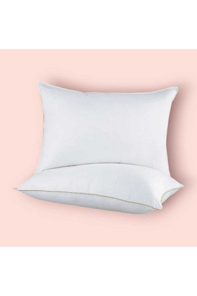 GameFruy Feather Pillow 2 Pieces 100% Cotton Fabric 1200 Gr