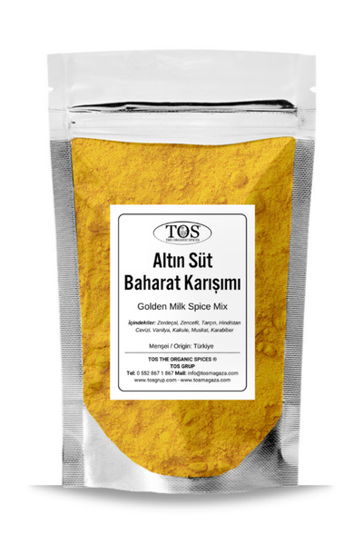 TOS The Organic Spices Altın Süt Baharatı 100 gr Golden Milk Spice - Premium ...