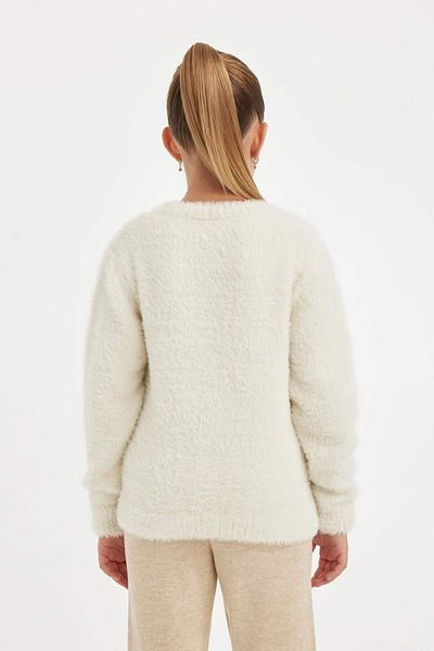 DeFacto Girl's Crew Neck Soft Textured Knitwear Sweater 3136541
