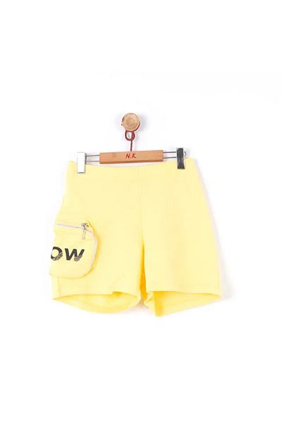nk kids 8-14 Years Girl's Shorts Now Printed Zippered Single Pocket