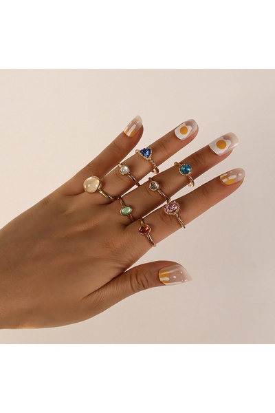 MURASSA BUTİK Minimal Kore Çoklu Yüzük Seti