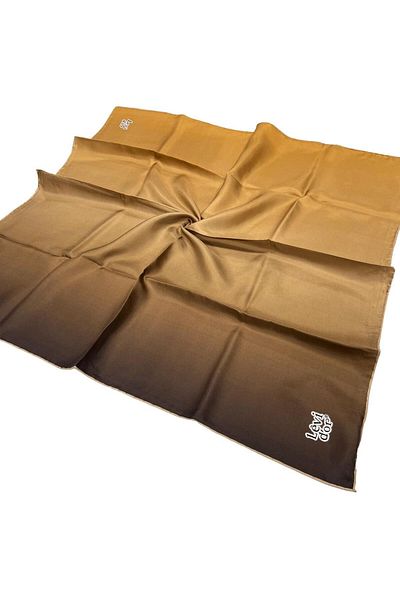 Levidor Twill Silk Scarf - Gradient - Καφέ Καμήλα