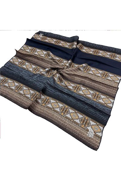 Levidor Μεταξωτό κασκόλ Navy Blue Twill - 3838-04
