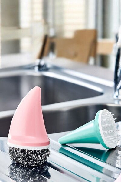 Moreva سلك الأطباق وجهاز الغسيل - مجموعة تنظيف حامل