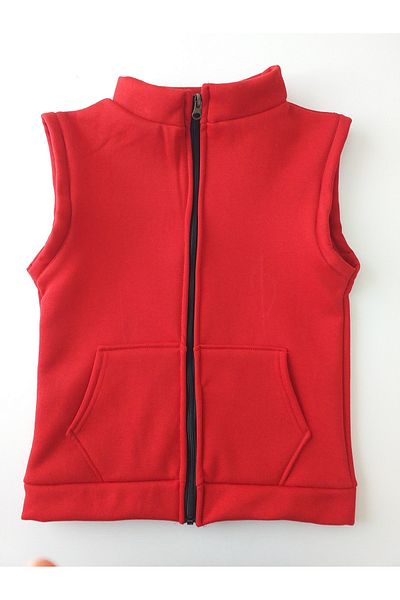 MASAL BEBE ÇOCUK Unisex Children's 3-Thread Fleece Inside Kangaroo Pocket Seasonal and Winter Vest