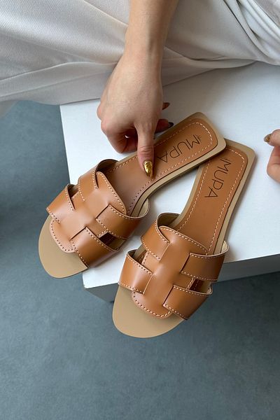 Mupa Shoes Tan γυναικείες παντόφλες