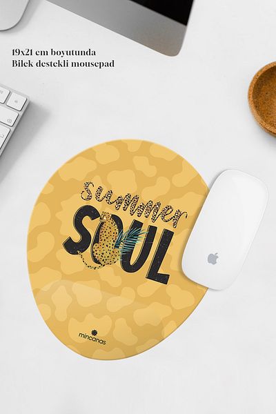 Mincanas Colorful Wrist Supported Oval Mouse Pad Mouse Pad