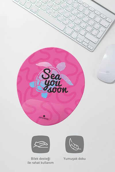 Mincanas Colorful Wrist Supported Oval Mouse Pad Mouse Pad