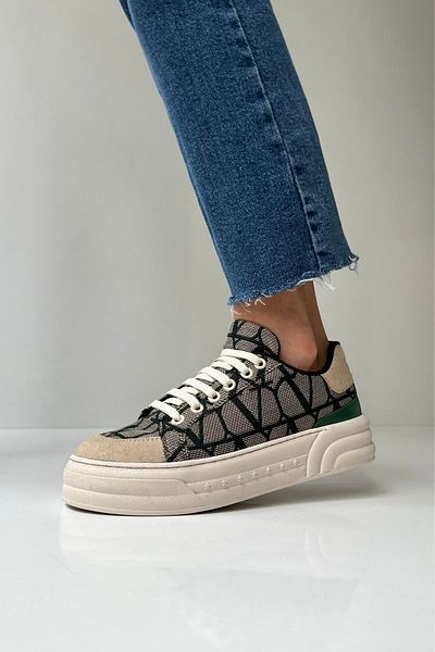 Mupa Shoes Women's Sneakers GREEN BEIGE
