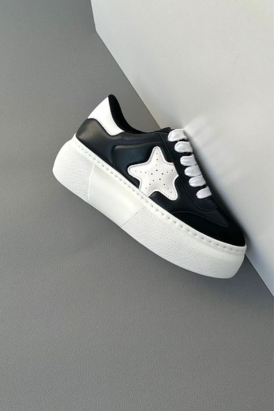 Mupa Shoes Ασπρόμαυρα γυναικεία αθλητικά παπούτσια