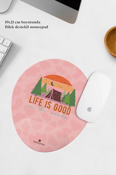 Mincanas Colorful Wrist Supported Oval Mouse Pad Mouse Pad