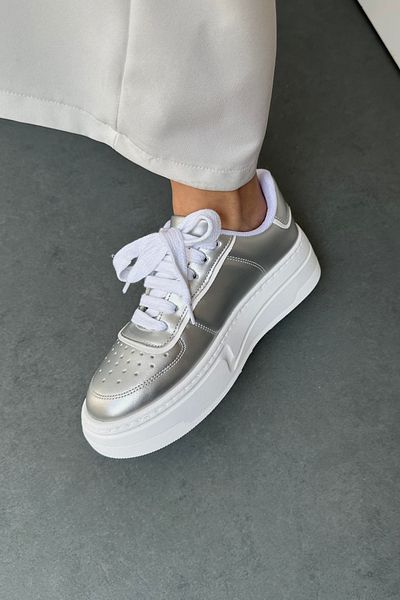 Mupa Shoes Pantofi sport de damă de culoare argintie