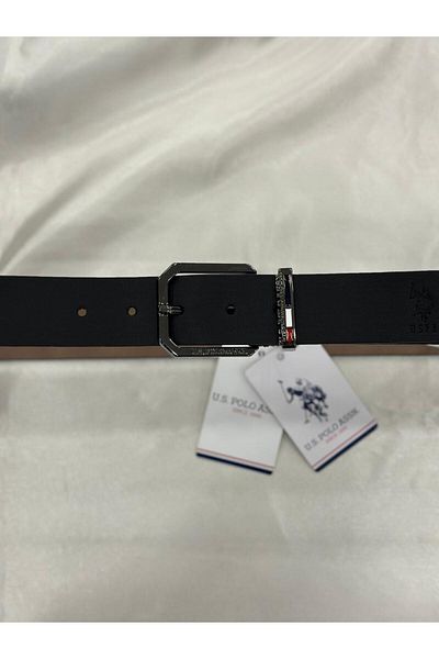 U.S. Polo Assn. BAZA. POLO ASSN. CUREA PIELE NEGRA