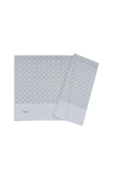 Aker Şal cu monogramă Elegance - Argintiu 972