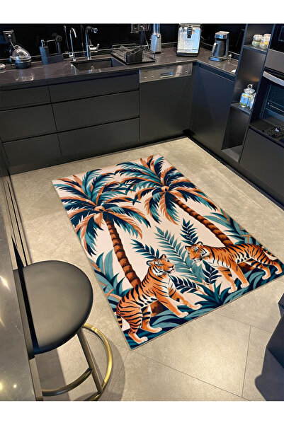 Rugs Modern Halı سجادة ديكور حديثة من مجموعة باريس ذات طابع أخضر ونمط أشجار ا...