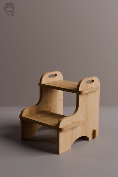 Mionte Flat-Pack Basamak Çocuk Ve Yetişkin Montessori Yükseltici Merdiven Ahş...