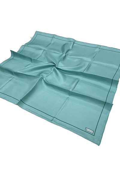 Vakko Μαντήλι ίσιο Twill Silk - Τυρκουάζ