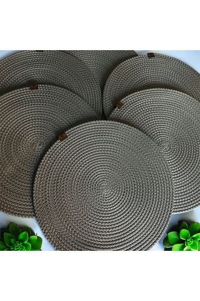 Dekahome 6 Pieces Jute Plate / American Service Lux Presentation Plate Mat