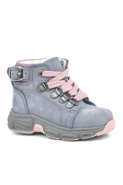 Rakerplus Genuine Leather Powder Pink Blue Zippered Baby Girl Boots