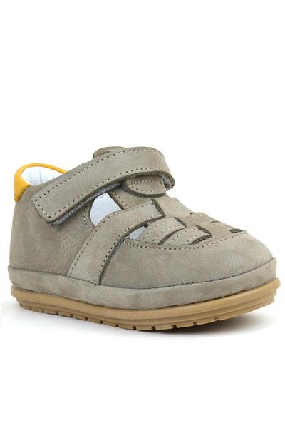 Rakerplus Muppet Genuine Leather Sand Color Velcro Anatomical Baby Sandals Shoes