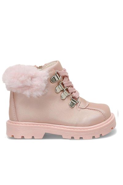 Rakerplus Powder Pink Zippered Baby Girl Boots