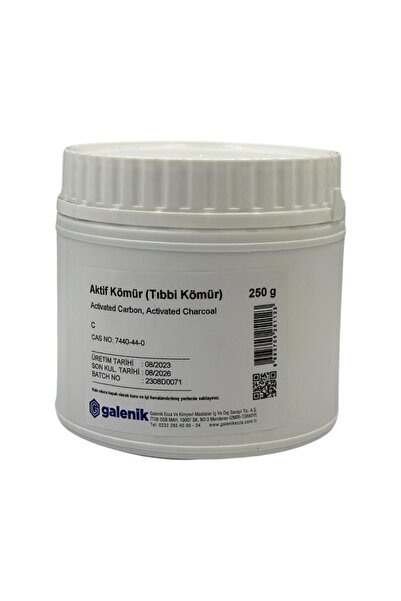 GALENİK Aktif Kömür( Tıbbi Kömür ) 250 Gr