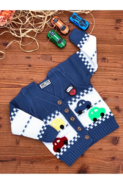 tinitins ERKEK ÇOCUK ARABALI TRİKO HIRKA