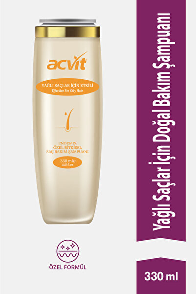Acvit Yağlı Saçlar Için Ph Dengelemeye Yardımcı Doğal Bakım Şampuanı – 330 ml