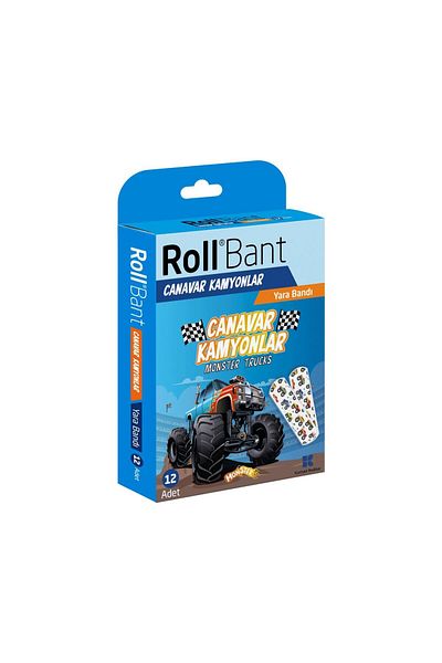 Roll 12 Pieces Band Monster Truck Band-Aid