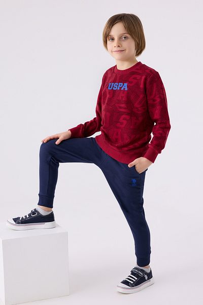 U.S. Polo Assn. Πόλο Ασν. Σετ αθλητικής φόρμας τριών κλωστών με μικτό σχέδιο για αγόρι