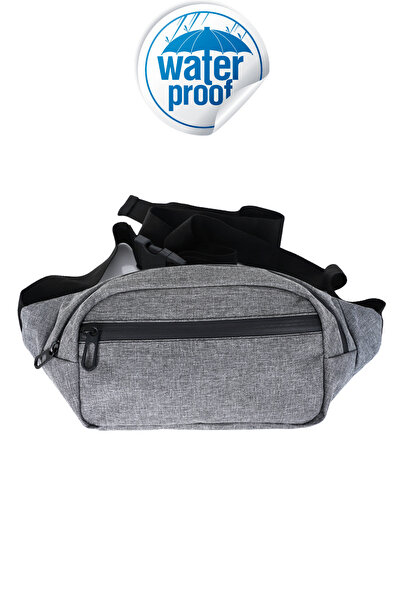 Captain Bag كتان للجنسين، حقيبة كتف وخصر مكونة من قسمين، وسحاب مقاوم للماء وقماش