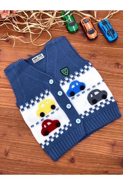 tinitins Цветно бродерирано плетено жиле за момчета