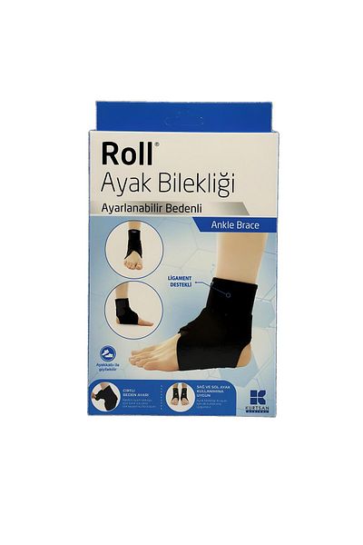Roll Ligament Supported Ankle Brace (Adjustable Size)