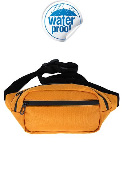 Captain Bag Unisex Mustard, 2 Compartment Shoulder and Waist Bag, Waterproof Zipper and Fabric