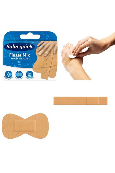 Salvelox شريط إصبع مزيج الجروح 18 قطعة