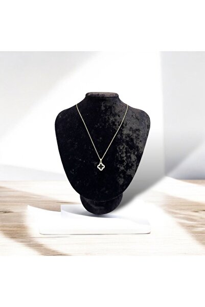 Mog Concept Kadın Van Cleef Yonca Gold Renk Taşlı Kolye