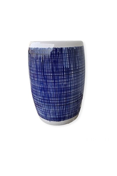 Mondschein Blue Jean Seramik Tabure ( 27 X 27 X 41 Cm )