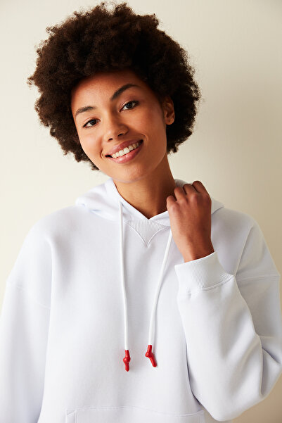 Penti Φούτερ με λευκή κουκούλα και τσέπη καγκουρό