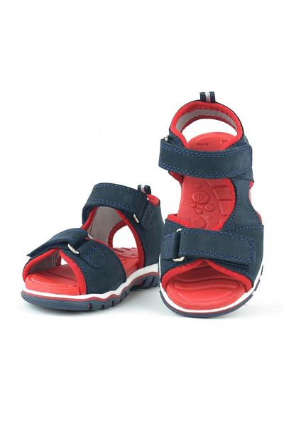 Rakerplus Genuine Leather Navy Blue Velcro Baby Sandals