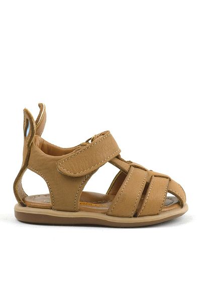 Rakerplus Bunny Genuine Leather Tan Velcro Baby Sandals