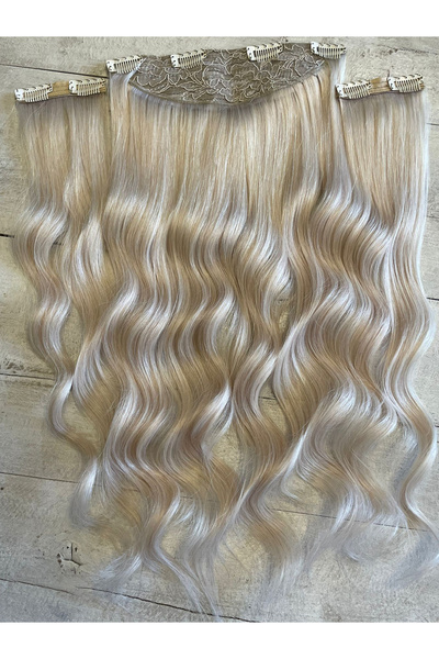 Suzan Peruk Gerçek Saç Yarımay Çıtçıt Set .doğal Saç Boya Maşa Fön Yapılabili...