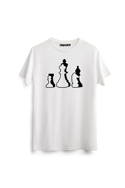 hakuof Unisex Βαμβακερό Σκάκι T-Shirt - Παιδιά και Ενήλικες