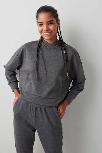 Penti Dark Gray Melange Scuba Sweatshirt