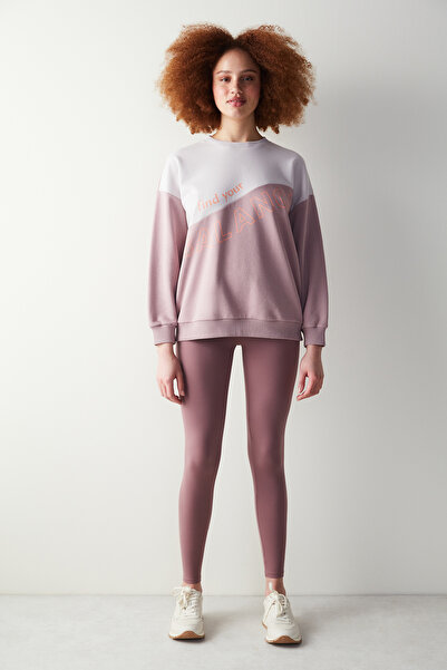 Penti Gül Kurusu Colorblock Baskılı Sweatshirt