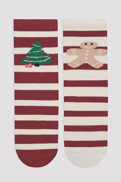 Penti New Year Sweet Cookie Claret Red 2-Piece Socks